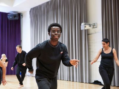 Actors dancing in a movement class